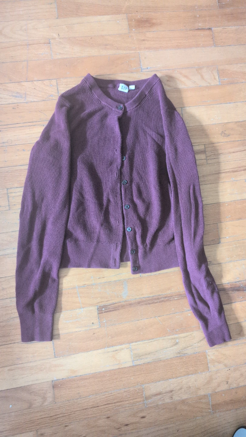 The Gap cotton burgundy cardigan