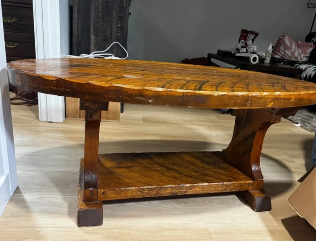Rustic Wooden Coffee Table - photo 2