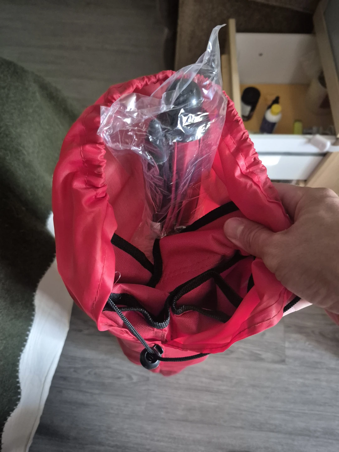 Red Single Camping Chair with Umbrella - photo 2