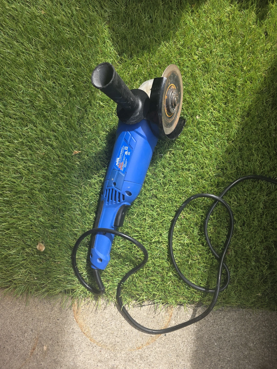 Blue Angle Grinder