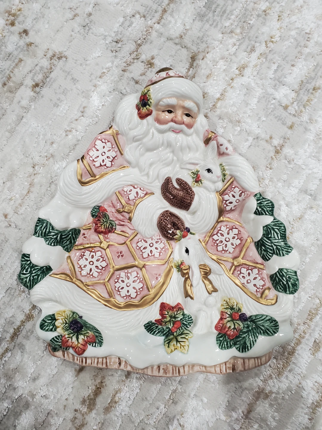 Ceramic Santa Claus Christmas Plate