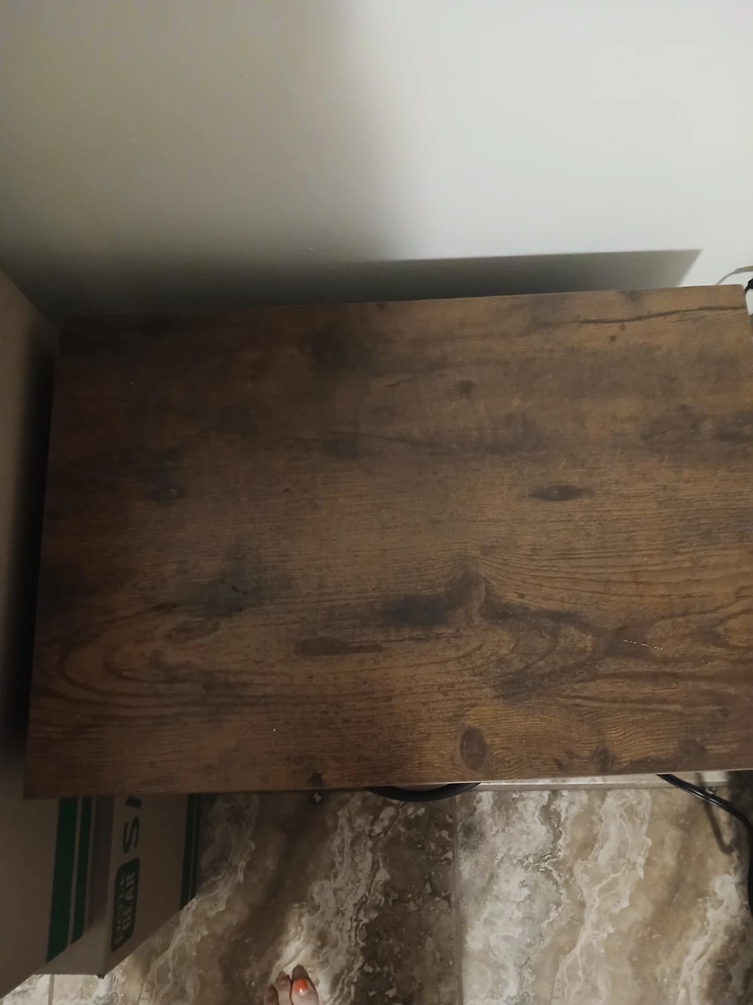 Rustic Wood 2-Drawer Nightstand - photo 2