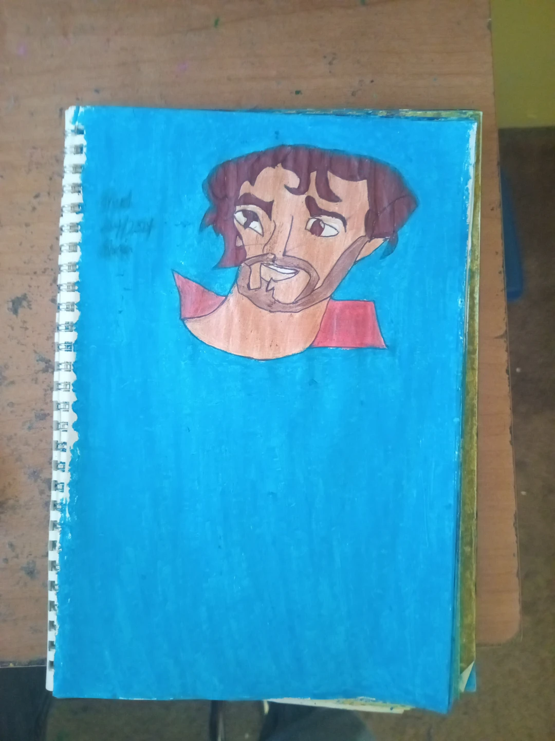 Blue Background: Famous Character Drawing - photo 5