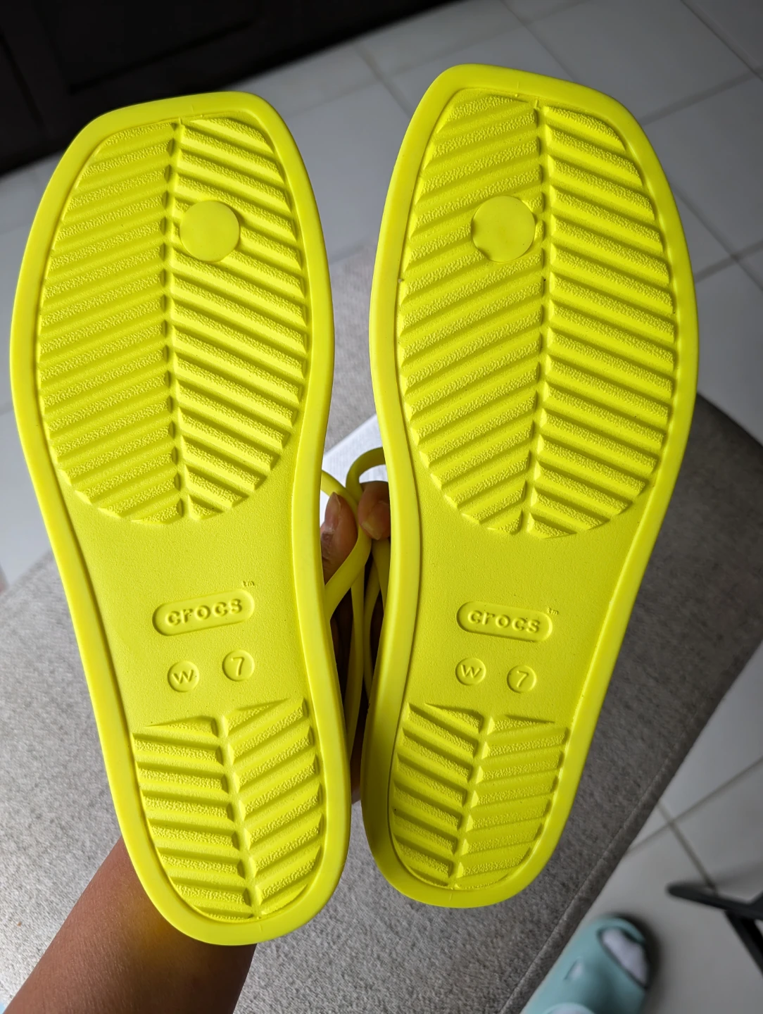 Crocs Miami Thong Flip Sandals - Yellow - Size 7 - photo 4