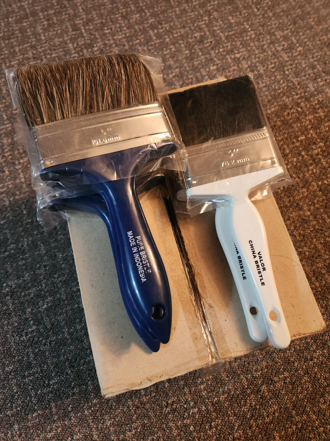 Pure Bristle and Valor China Bristle Paint Brushes