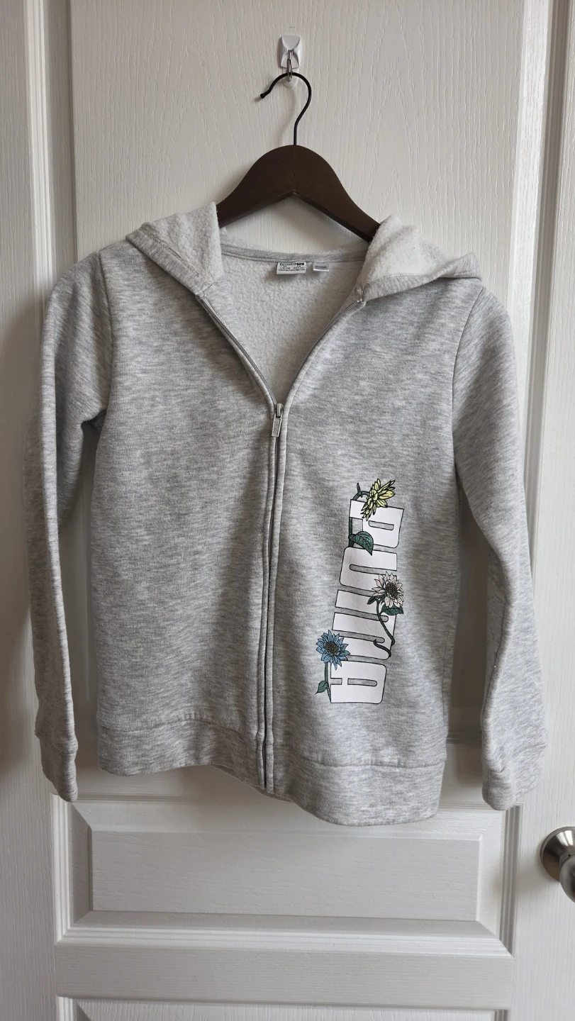 Puma Grey Zip-Up Hoodie