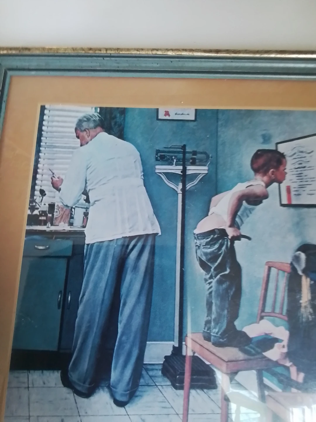 Vintage Norman Rockwell Framed Print – "Before the Shot" - photo 3