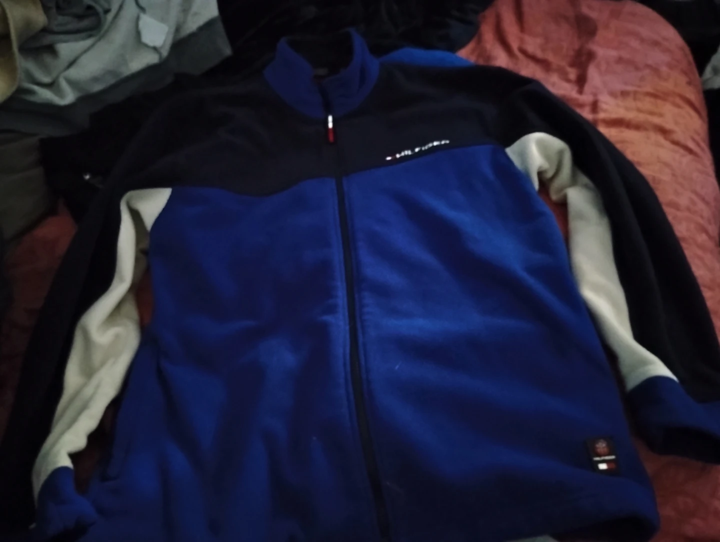 Tommy Hilfiger Fleece Jacket - Blue/Black - Size M