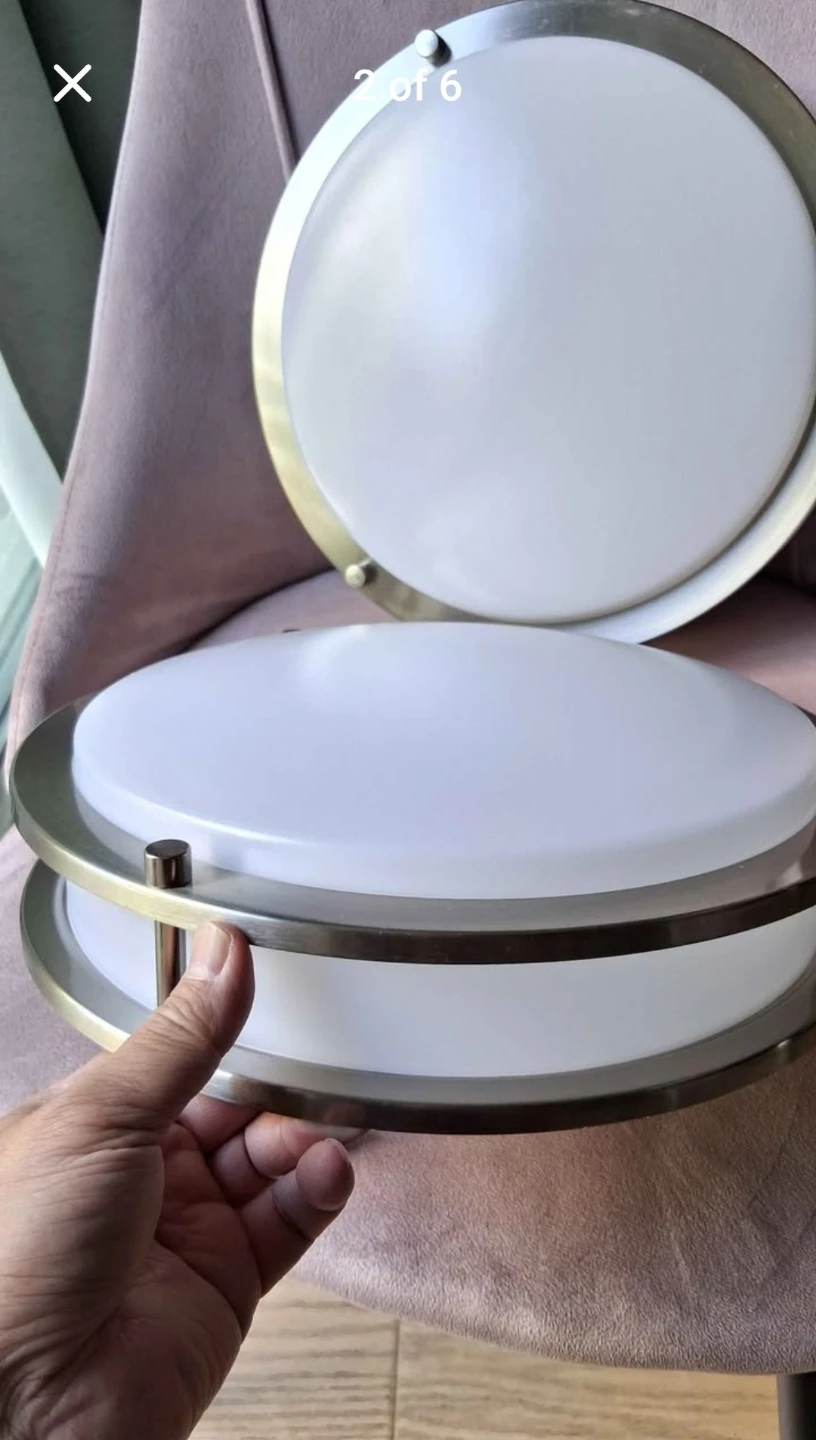 Ceiling Lights x2 LED bright 12" flush mount 7cm thickness - photo 2