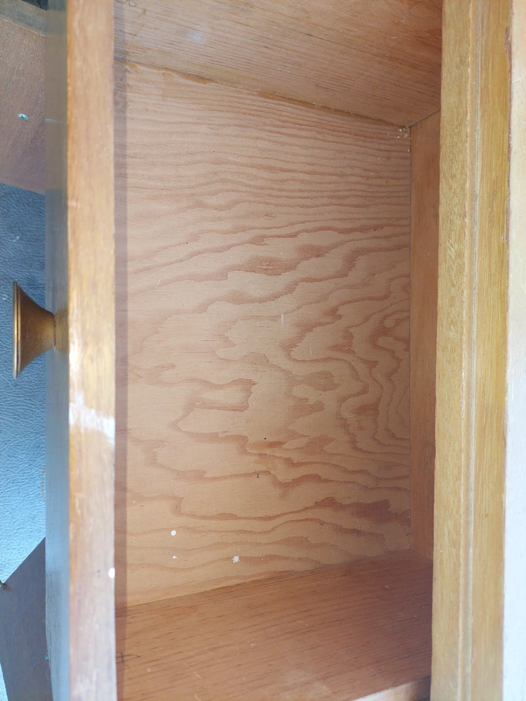 Vintage Wooden Cabinet with Brass Knobs - photo 2