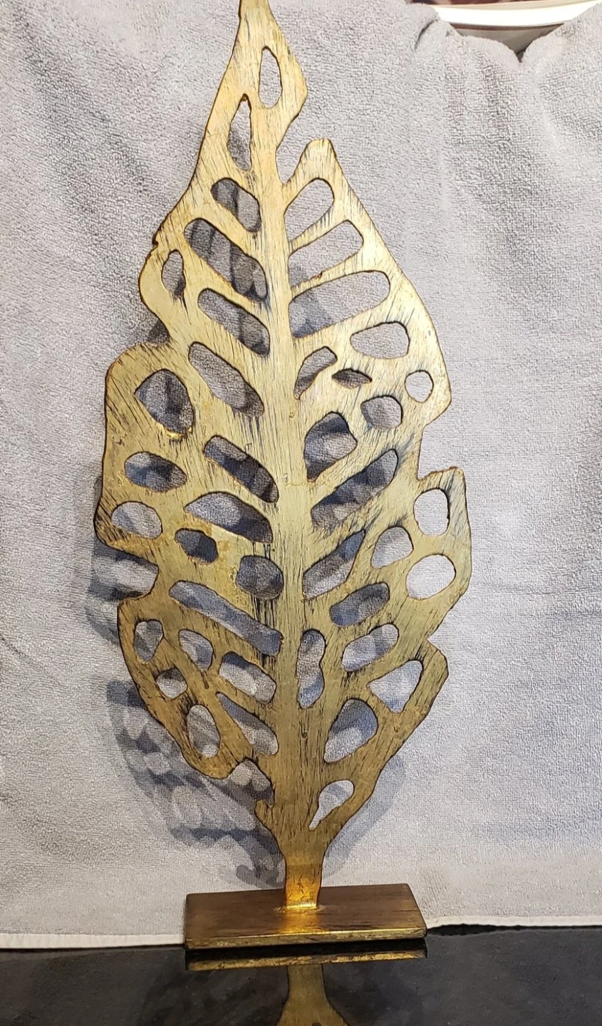 Hand-Forged Metal Leaf Sculptures.Both for $60 - photo 3