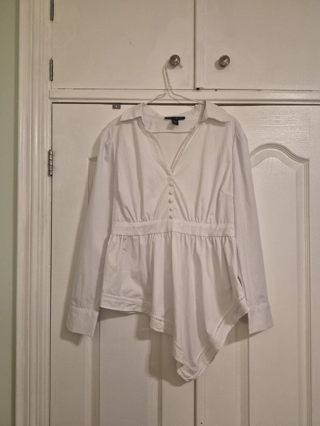 White Button-Up Shirt - photo 2