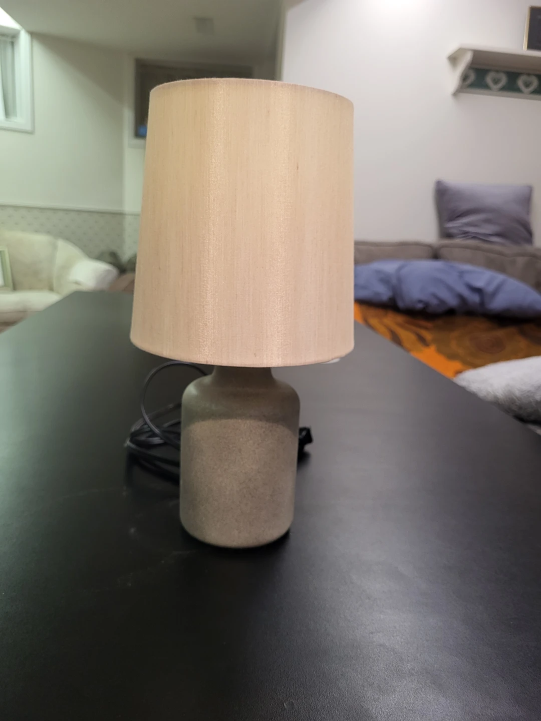 Table Lamp with Beige Shade