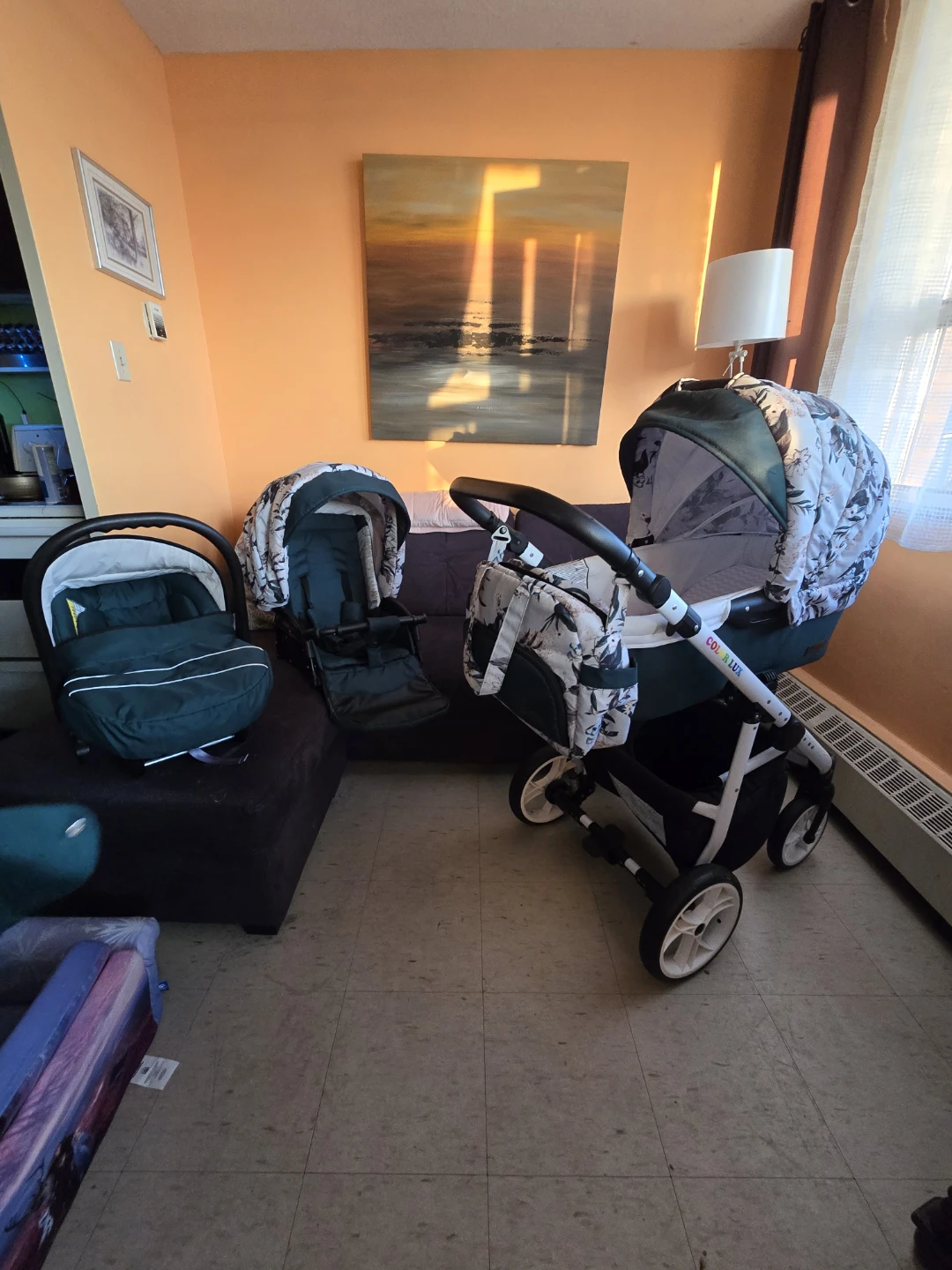 Color Lux Stroller Travel System with Bassinet & Car Seat