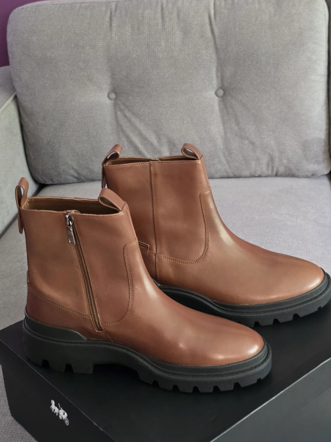 Coach men's Caden Leather Boots size 12 - brand new - photo 5