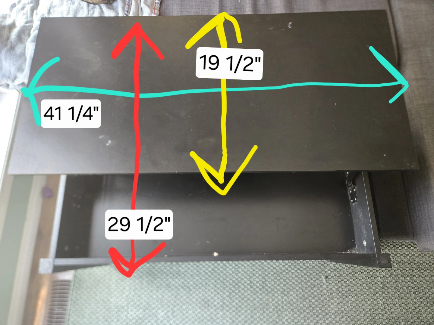 Black Lifting Lid Coffee Table with Storage Drawers - photo 5