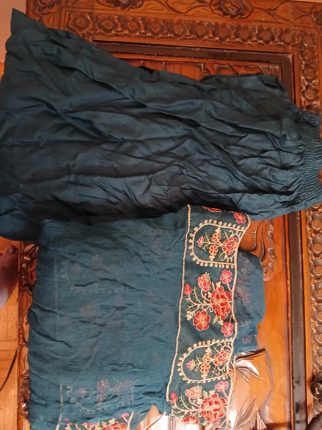 Teal Embroidered Kameez - photo 5