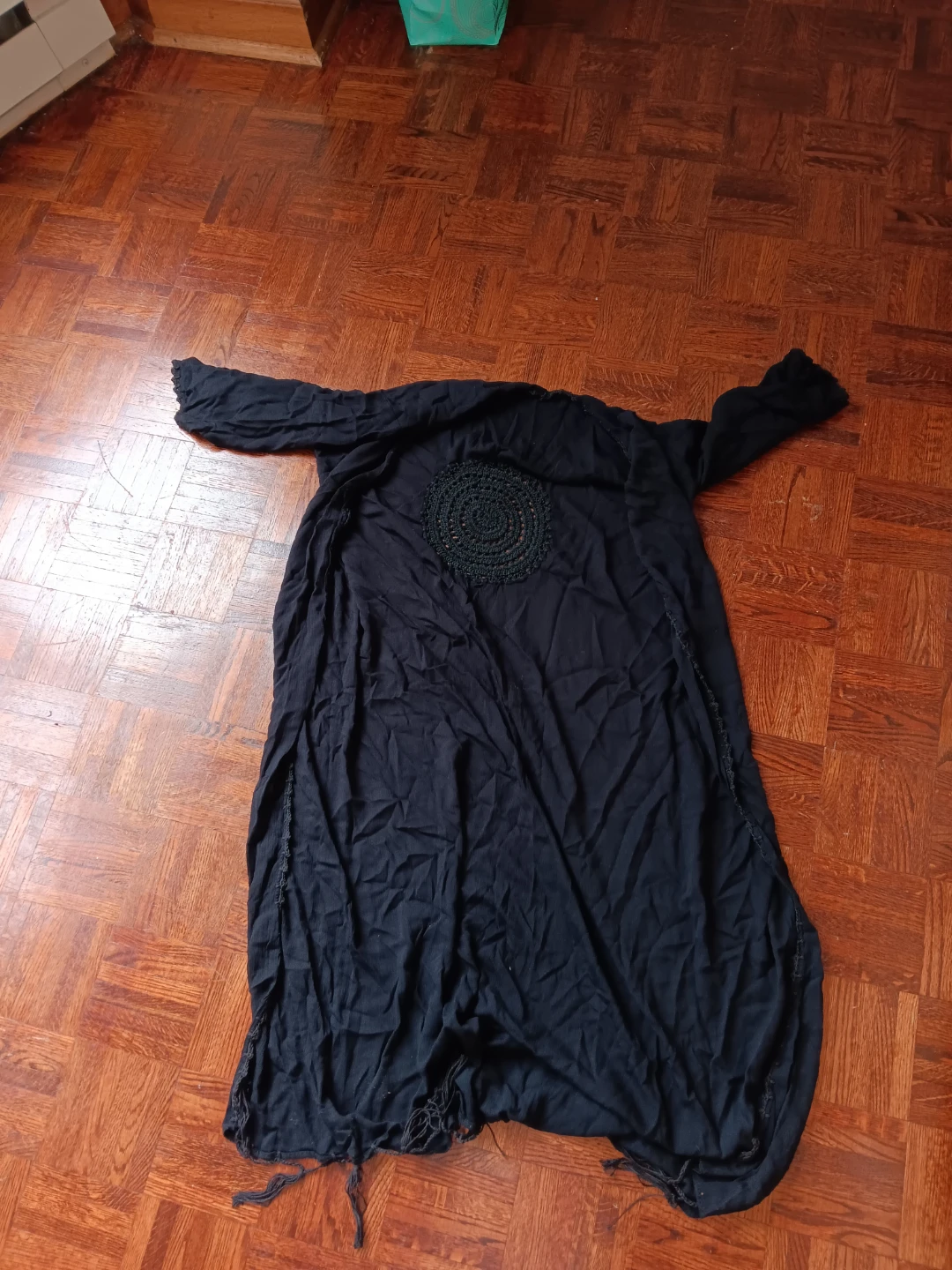 Black Tunic with Crochet Detail