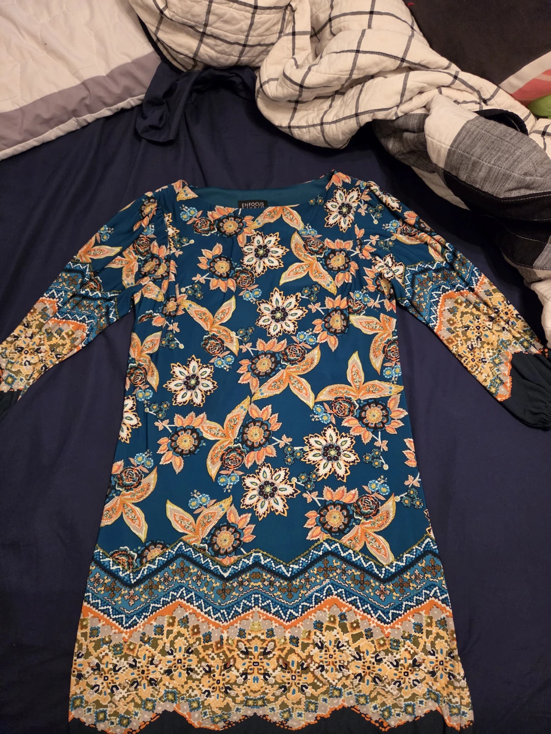 Enfocus Women's Printed Long Sleeve Dress - photo 3