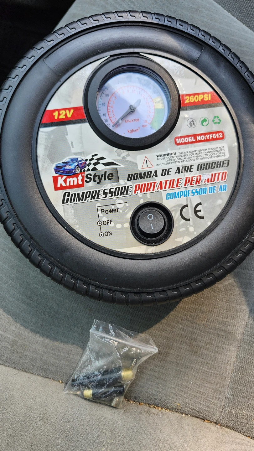Kmt Style Portable Auto Air Compressor 12V 260PSI