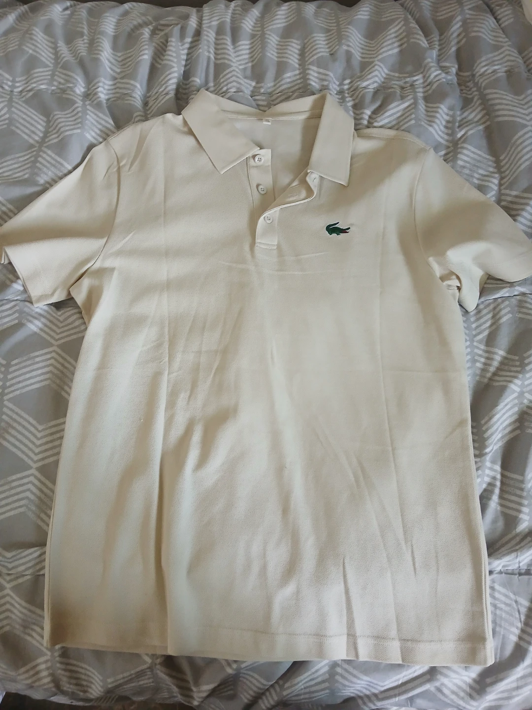 Lacoste Cream Polo Shirt Size 50
