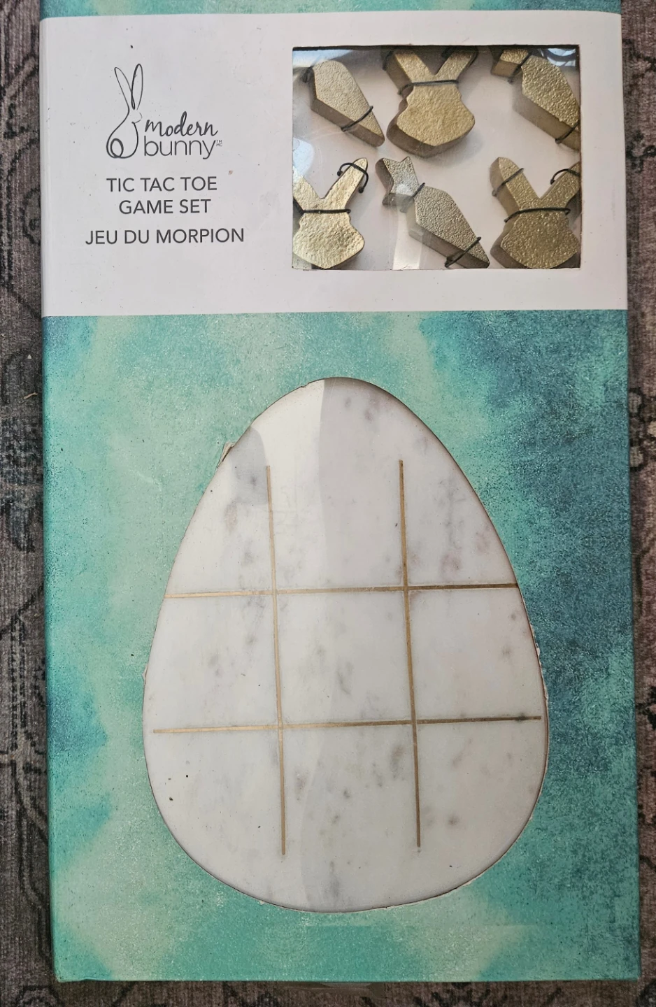 Modern Bunny Tic Tac Toe Game Set