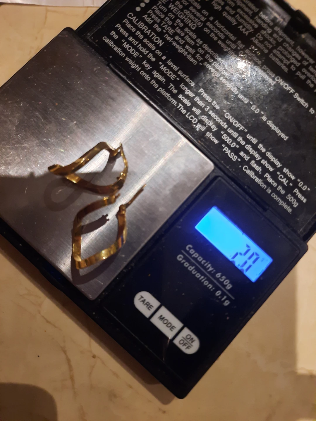 SOLID 10K Yellow Gold Twisted Hoop Earrings - Italy - photo 5