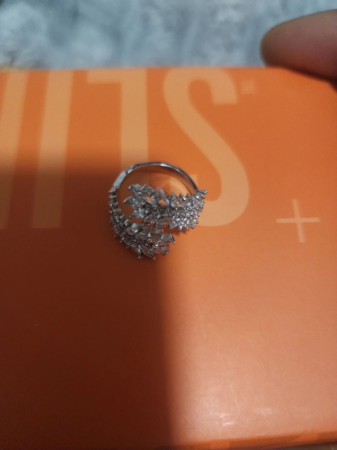 Sparkly Silver Ring with Gemstones - photo 2