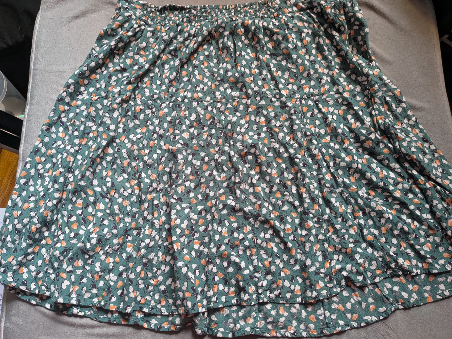Green Floral Print Tiered Skirt - Fat Face - photo 4