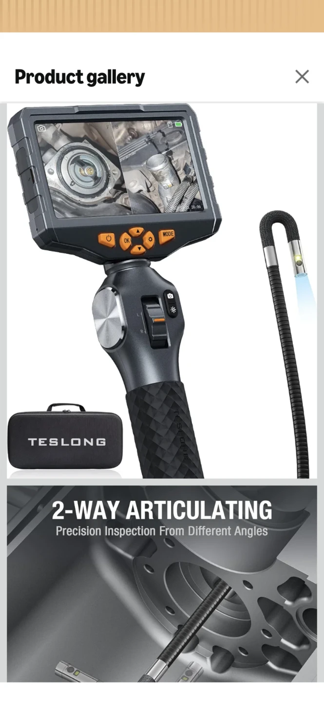 TESLONG Articulating Borescope TD450s - photo 4