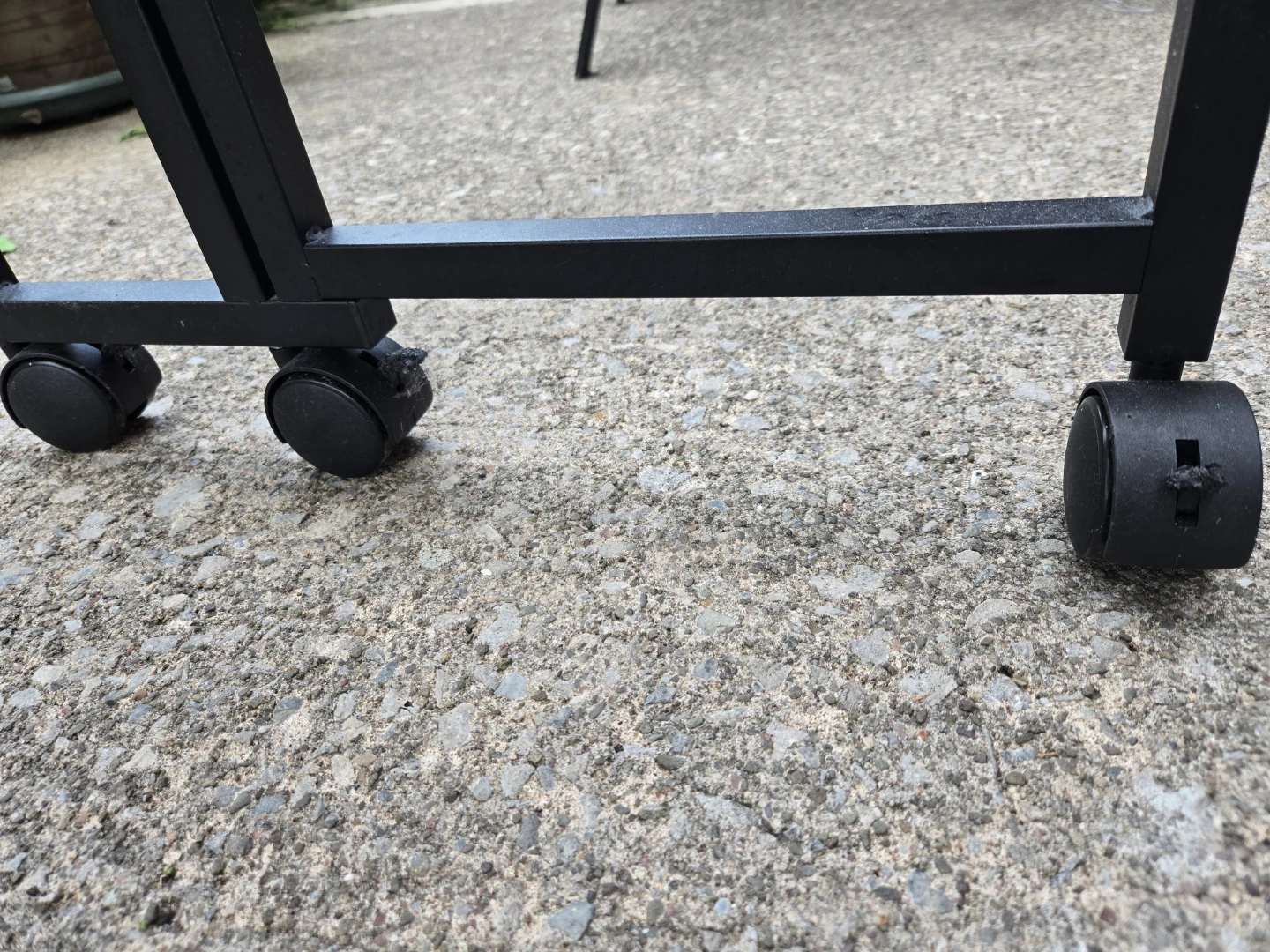 Black Drop-Leaf Table with Wheels - photo 5