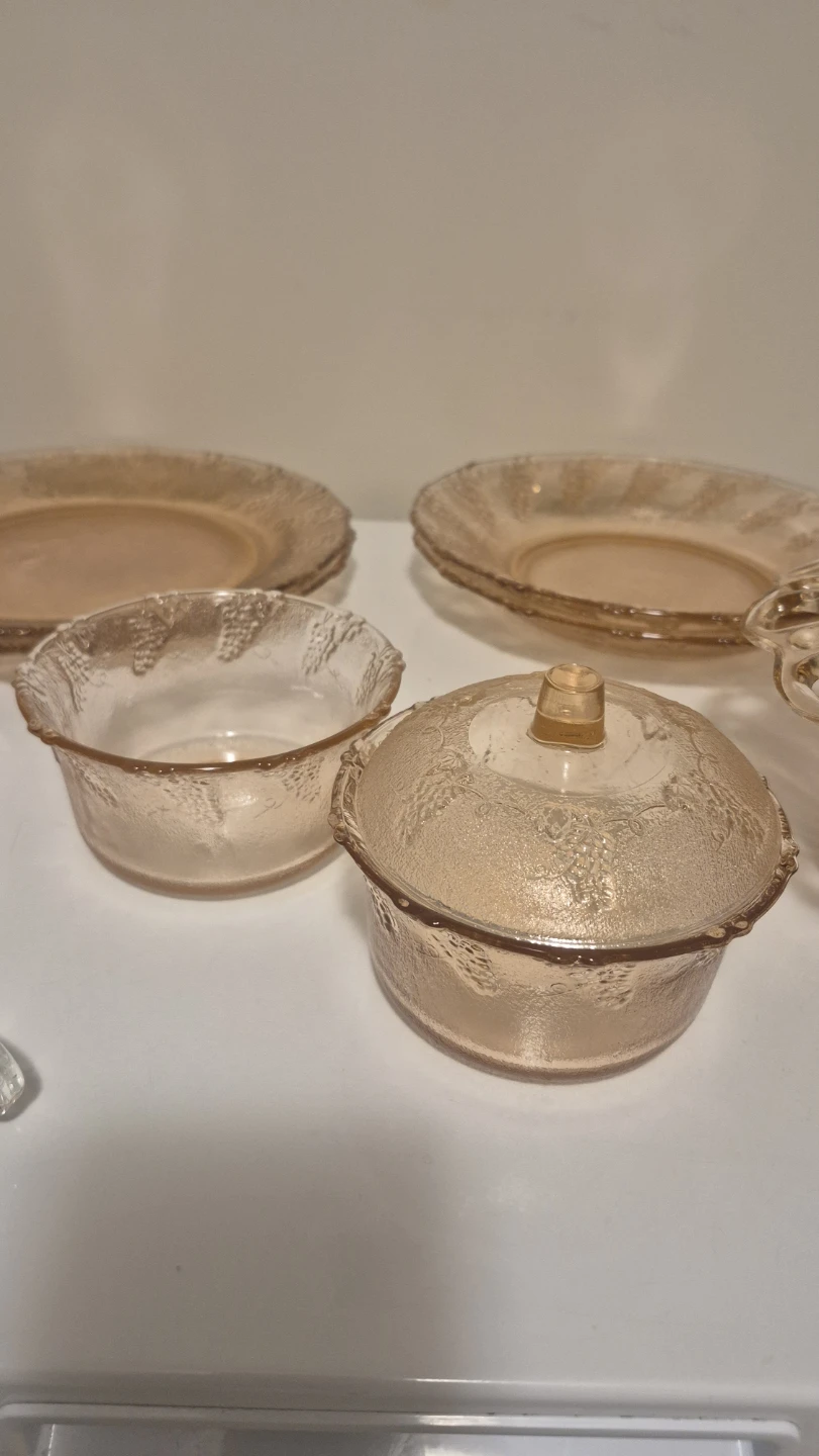 Pink Depression Glass Dish Set of 8 - photo 3