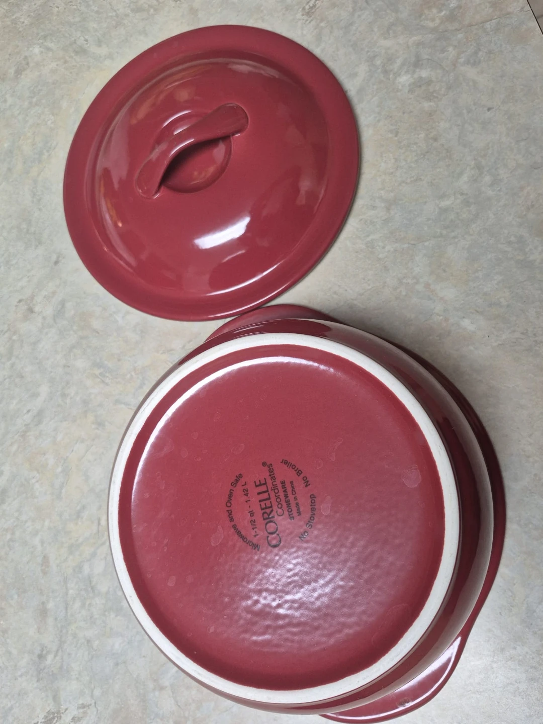 Corelle Coordinates Stoneware Casserole Dish with Lid Set of 2 - photo 3