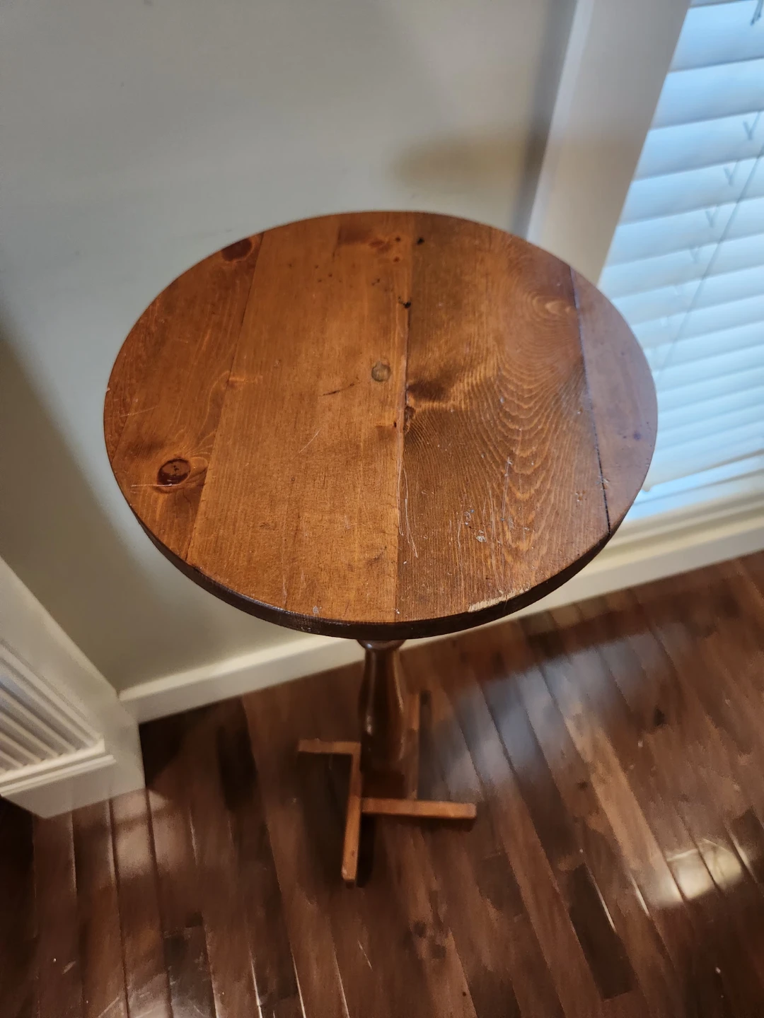Antique solid wood Pedestal Plant OR sculpture  Stand - photo 3