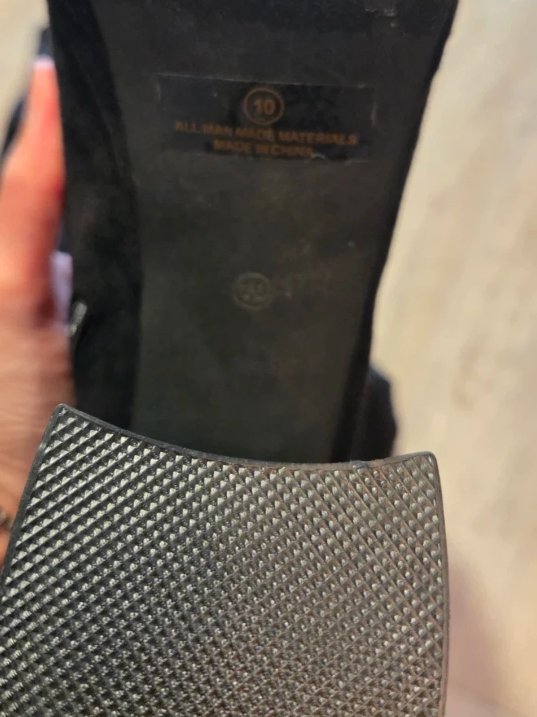 Lulus Black Suede Knee High Boots Size 10 - photo 4