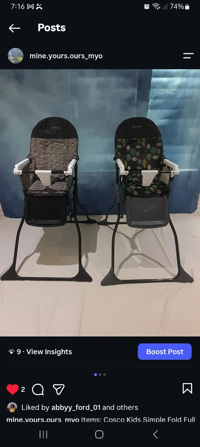 Cosco Kids Simple Fold High Chairs (2-Pack)