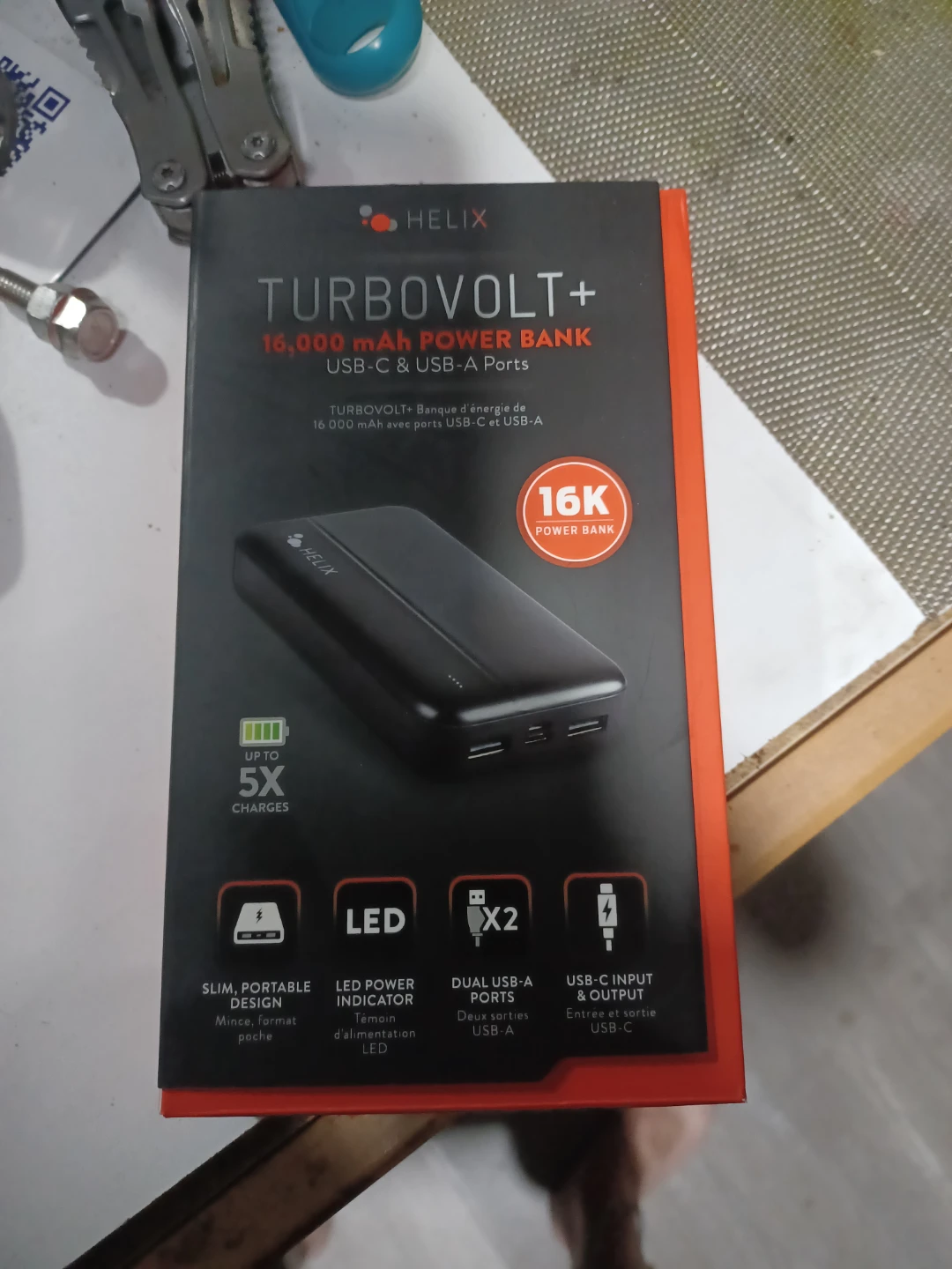 Helix TURBOVOLT+ 16,000 mAh Power Bank