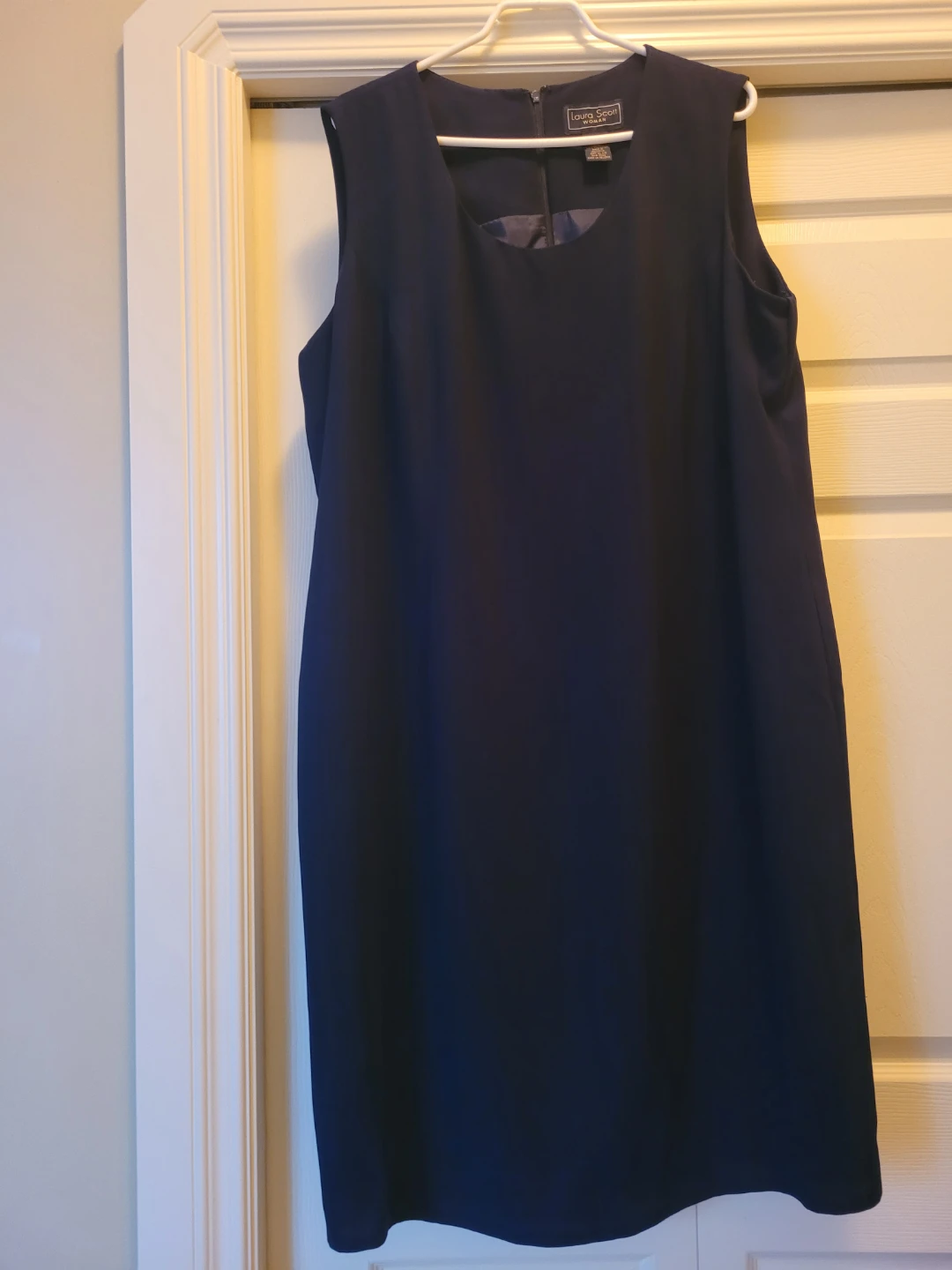 Laura Scott Woman Navy Sleeveless Dress