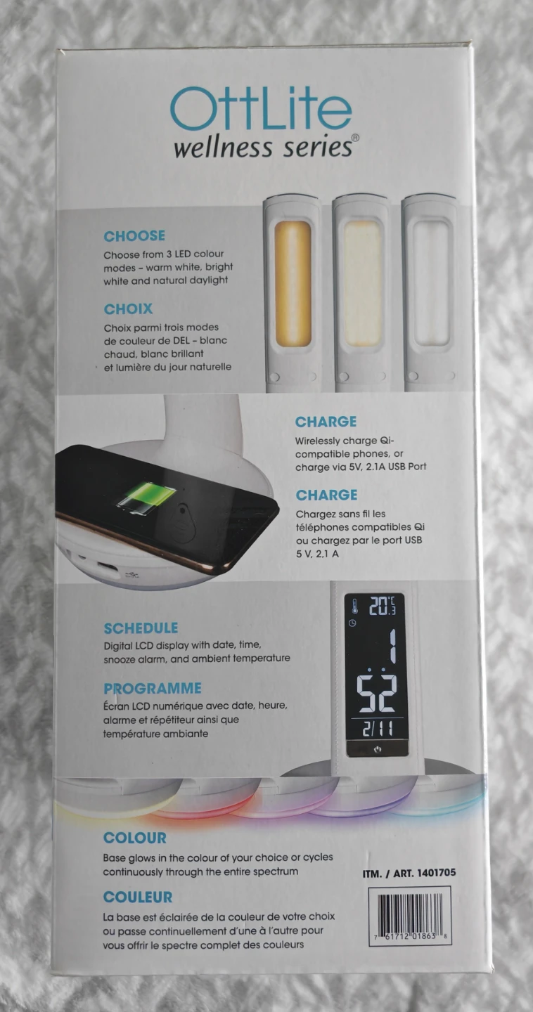 OttLite Wellness Series – Wireless Charging LED Lamp - photo 3