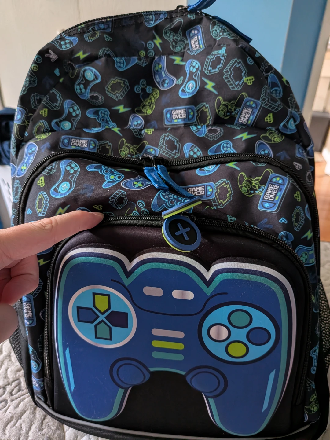 Mario and Gamer Backpack with Lunch Box and Pencil Case