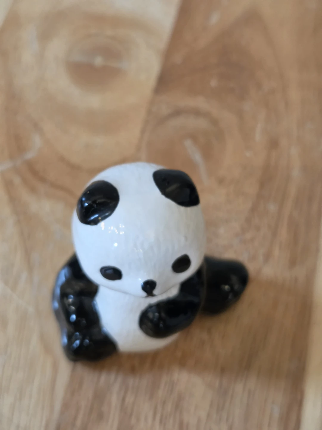 VTG Glazed Ceramic Panda Figurine 3"  🐼 - photo 4