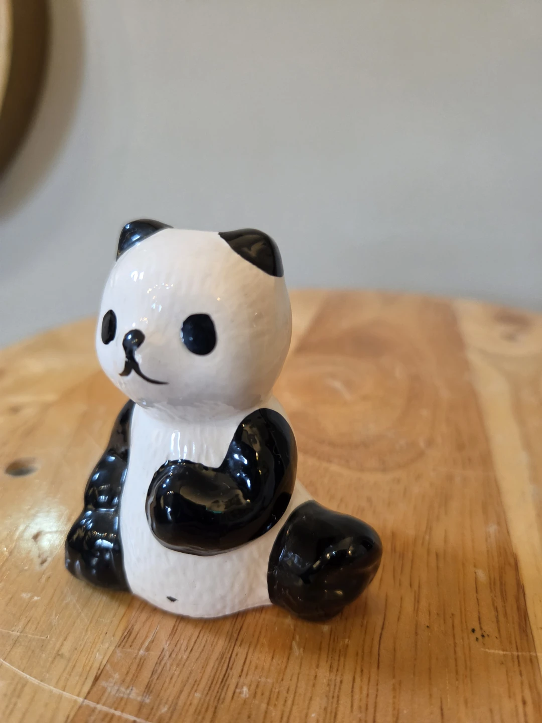 VTG Glazed Ceramic Panda Figurine 3"  🐼 - photo 5