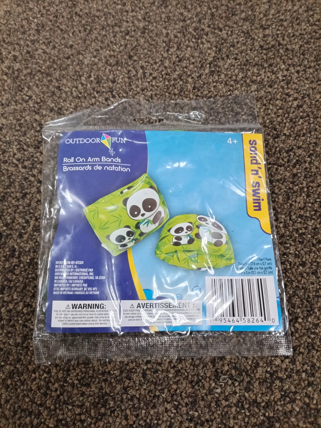 Outdoor Fun Splash-N-Swim Roll-On Arm Bands