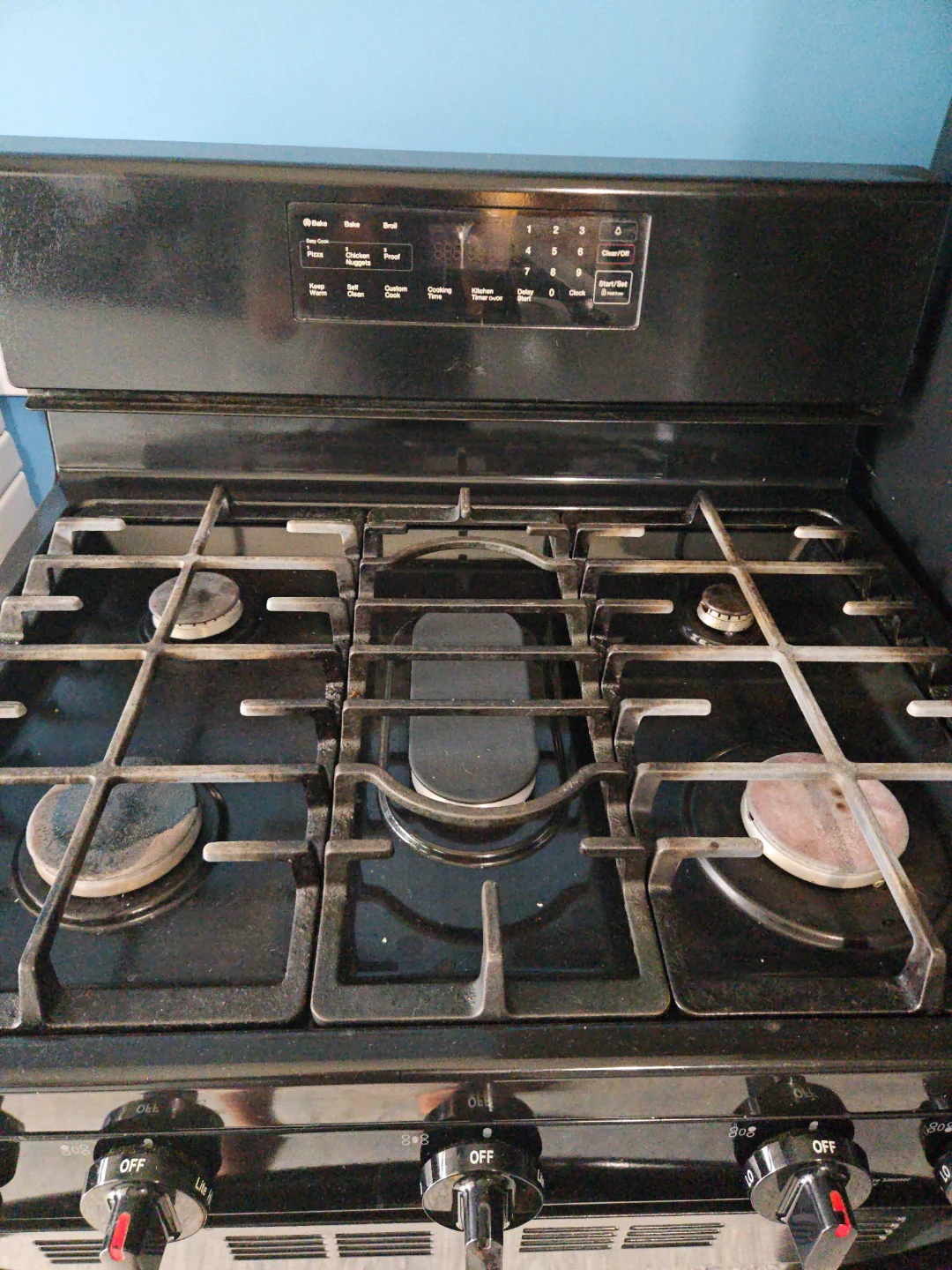 Black Gas Range Stove Oven