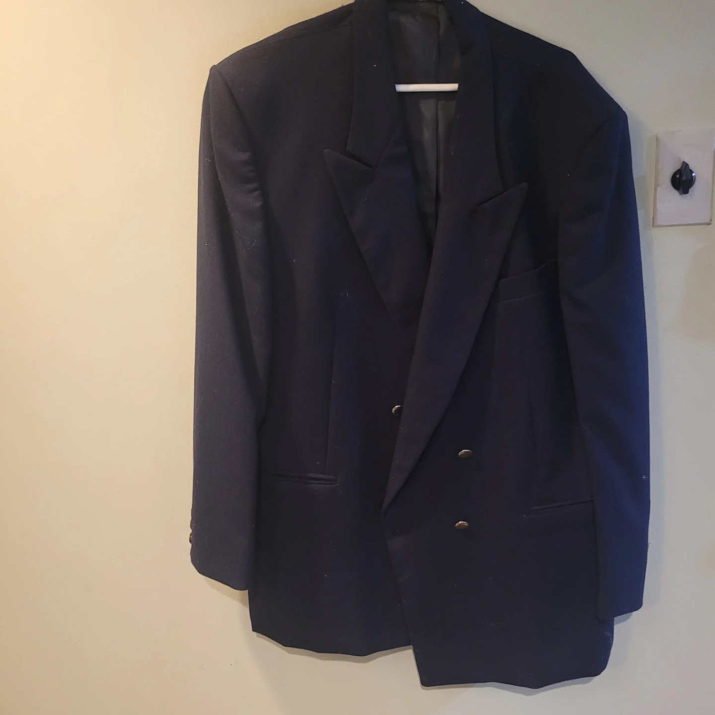 Navy Double-Breasted Blazer