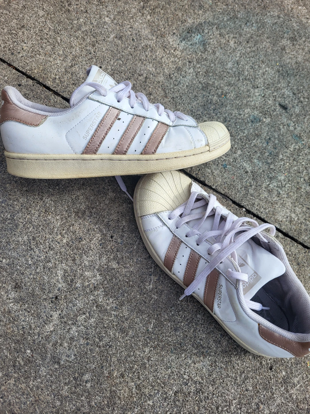 Adidas Superstar Women's Shoes White Rose Gold