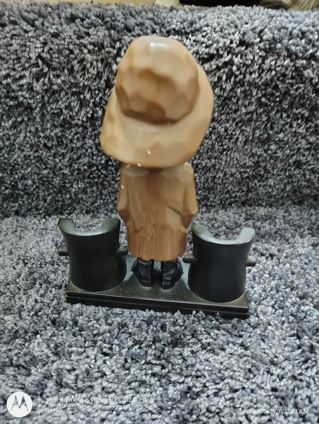 Vintage Fisherman Figurine Ashtray - photo 2