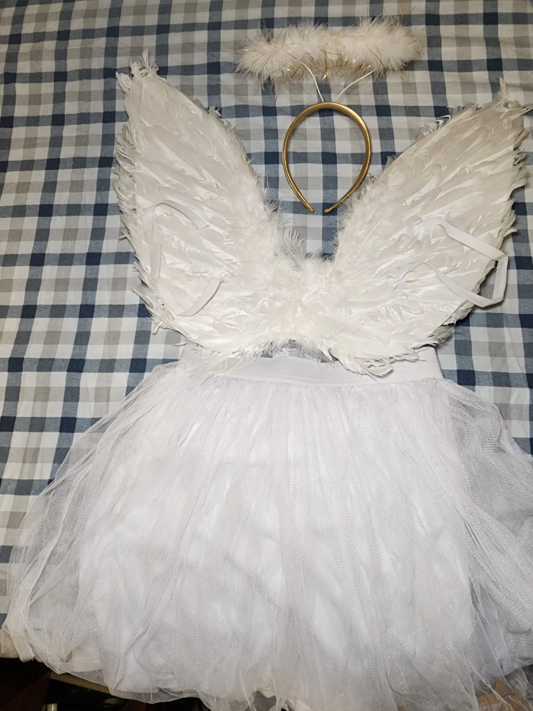 Angel Costume Set with Halo, Wings, and Tutu