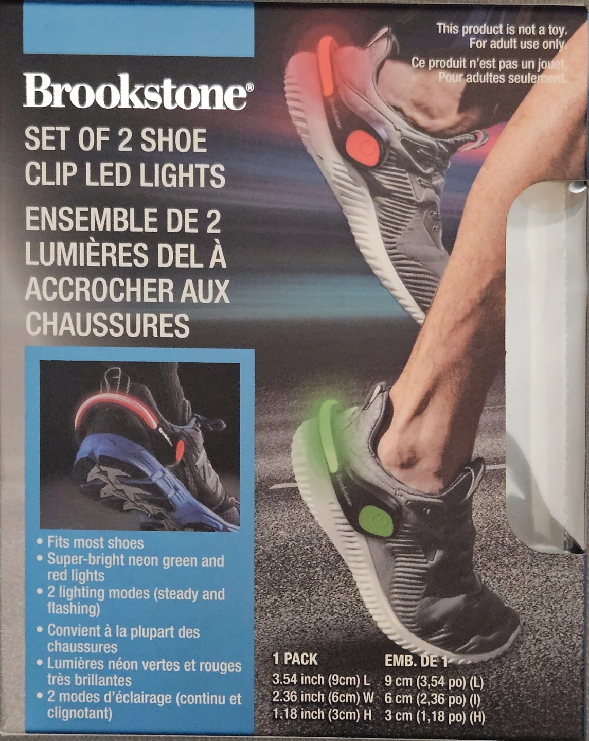 Brookstone Set of 2 Shoe Clip LED Lights