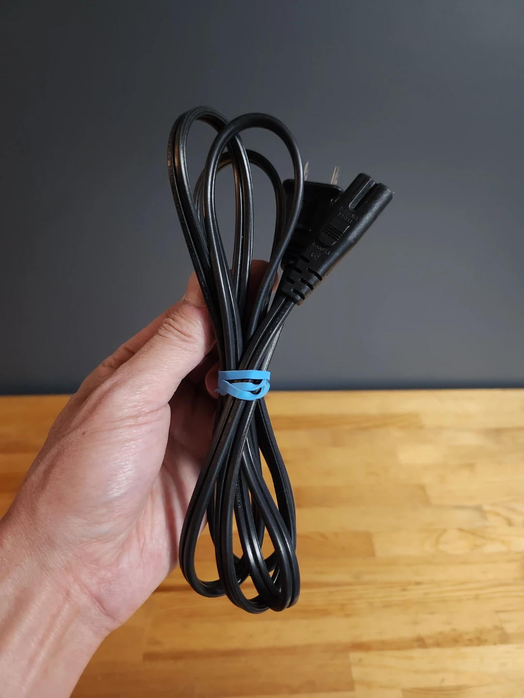 2-Prong Non-Polarized Replacement Power Cord 5ft